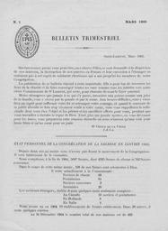 Bulletins Trimestriels 1905