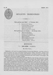 Bulletins Trimestriels 1911
