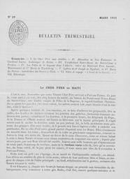 Bulletins Trimestriels 1912