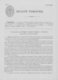 Bulletins Trimestriels 1920