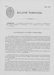 Bulletins Trimestriels 1921