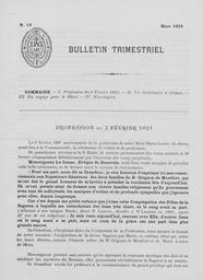 Bulletins Trimestriels 1923
