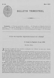 Bulletins Trimestriels 1927