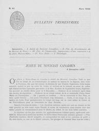 Bulletins Trimestriels 1930