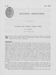 Bulletins Trimestriels 1933
