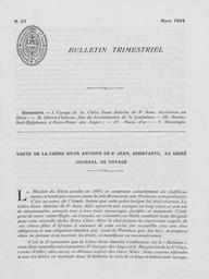 Bulletins Trimestriels 1934