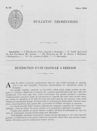 Bulletins Trimestriels 1936