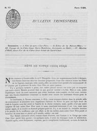 Bulletins Trimestriels 1939
