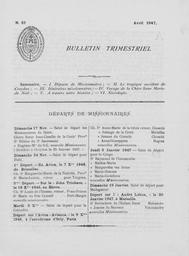 Bulletins Trimestriels 1947