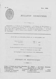 Bulletins Trimestriels 1948