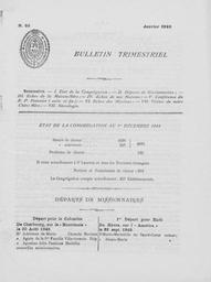 Bulletins Trimestriels 1949