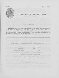 Bulletins Trimestriels 1952