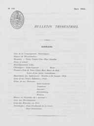 Bulletins Trimestriels 1958