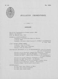Bulletins Trimestriels 1960