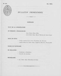 Bulletins Trimestriels 1963